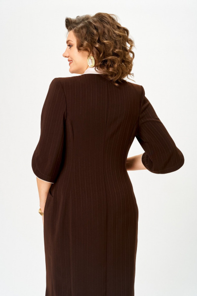 Платье ANASTASIA MAK 1308 коричневый - фото 7