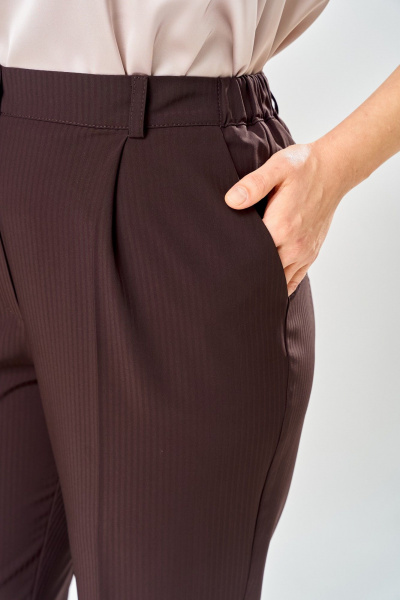 Брюки, жакет ANASTASIA MAK 1315 коричневый+пудра - фото 9