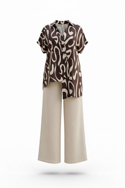 Блуза Vittoria Queen 28923бл шоколадный - фото 7