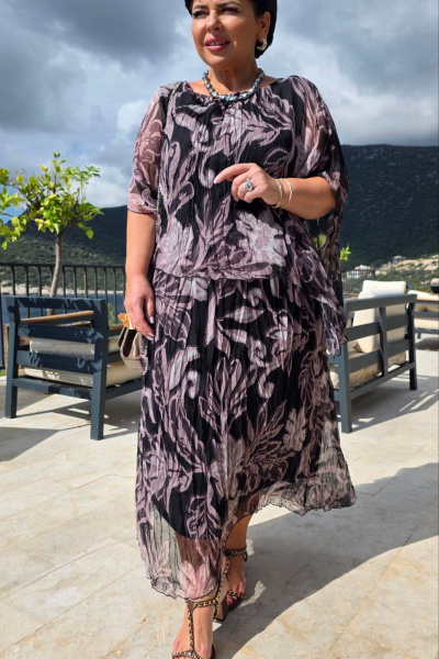 Платье Vittoria Queen 29123 черно-фиолетовый - фото 6