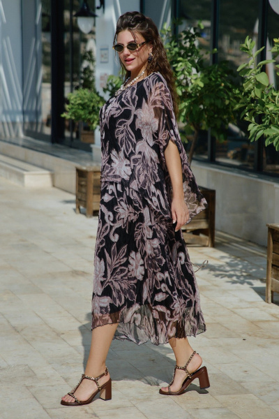 Платье Vittoria Queen 29123 черно-фиолетовый - фото 3