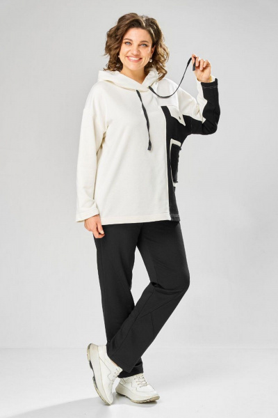 Брюки, худи Rishelie 999 бело+черный - фото 3
