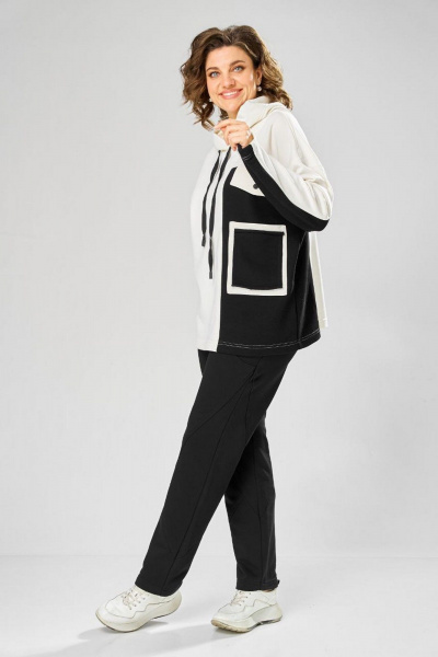 Брюки, худи Rishelie 999 бело+черный - фото 1