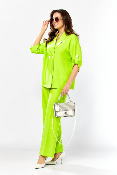 Блуза, брюки Taita plus 2329/22 салат - фото 6