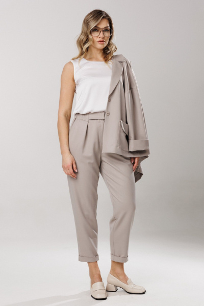 Брюки, жакет Ларс Стиль 1201 серый - фото 3