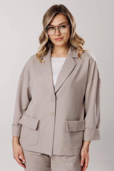 Брюки, жакет Ларс Стиль 1201 серый - фото 5