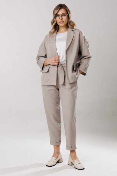 Брюки, жакет Ларс Стиль 1201 серый - фото 1
