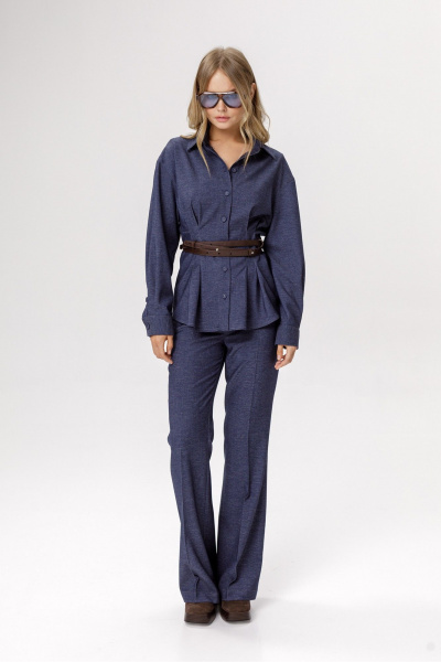 Рубашка PiRS 6568 синий - фото 6