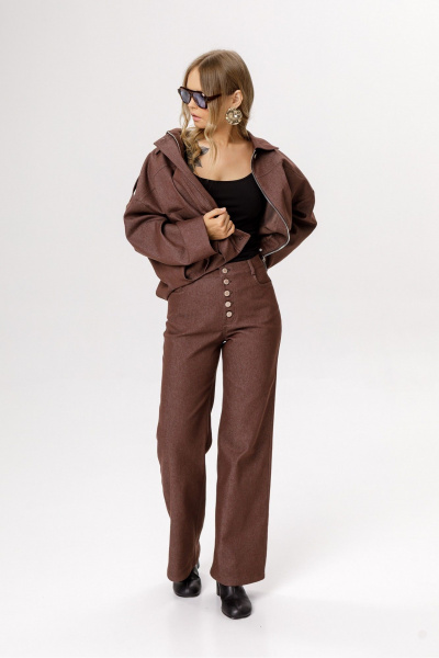 Брюки PiRS 6576 шоколадный - фото 6
