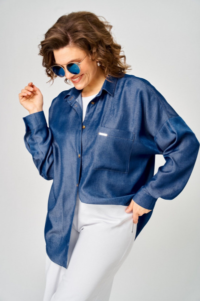 Блуза Michel chic 797 деним - фото 2