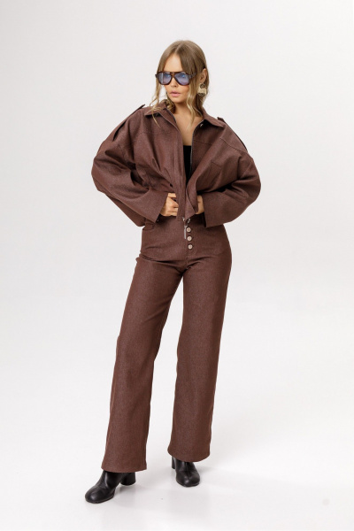 Брюки PiRS 6576 шоколадный - фото 1