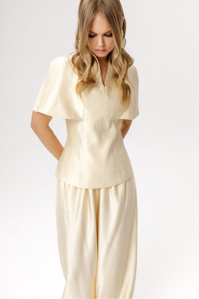 Блуза PiRS 6583 сливочный - фото 5