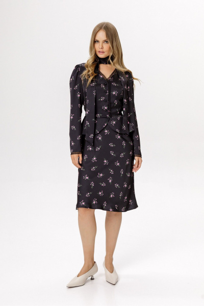 Платье PiRS 6587 черный - фото 3