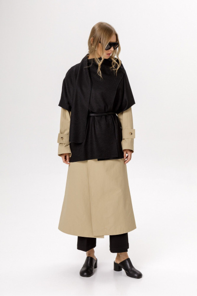 Пончо PiRS 6596 черный - фото 2