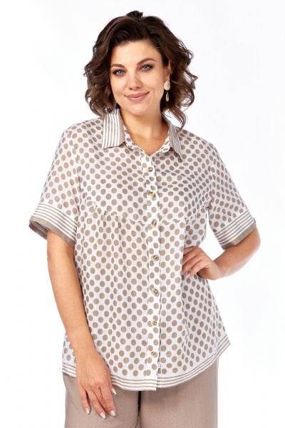 Блуза, брюки Matini 1.1319 бежевый _горох - фото 4