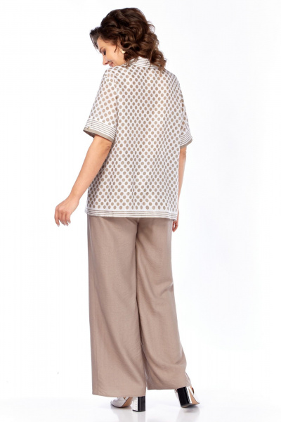 Блуза, брюки Matini 1.1319 бежевый _горох - фото 5