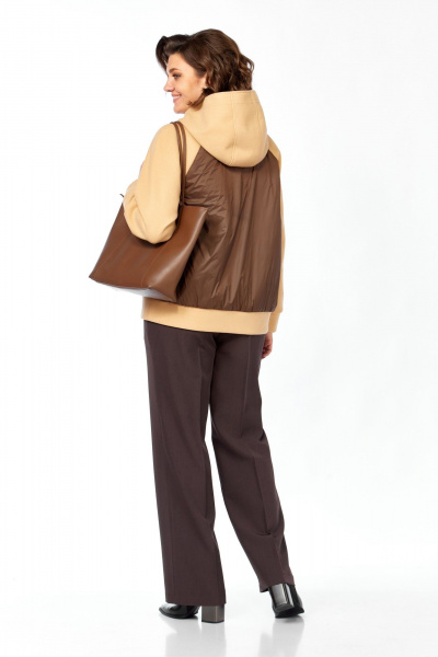 Куртка Lady Secret 9011 беж+шоколад - фото 5