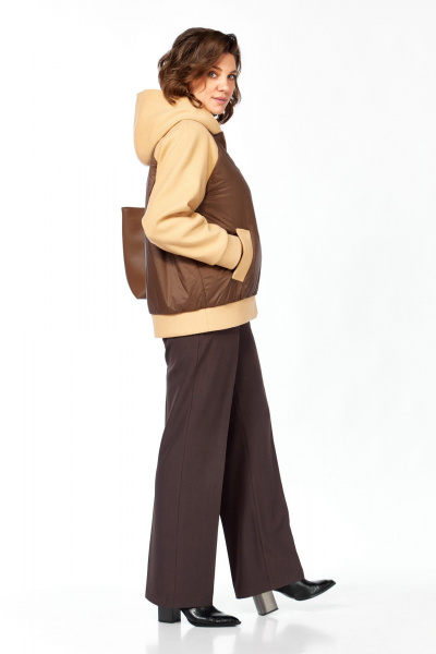 Куртка Lady Secret 9011 беж+шоколад - фото 4