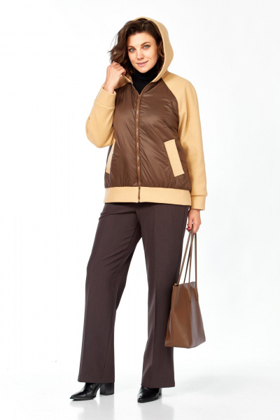Куртка Lady Secret 9011 беж+шоколад - фото 3