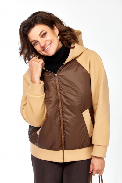 Куртка Lady Secret 9011 беж+шоколад - фото 1