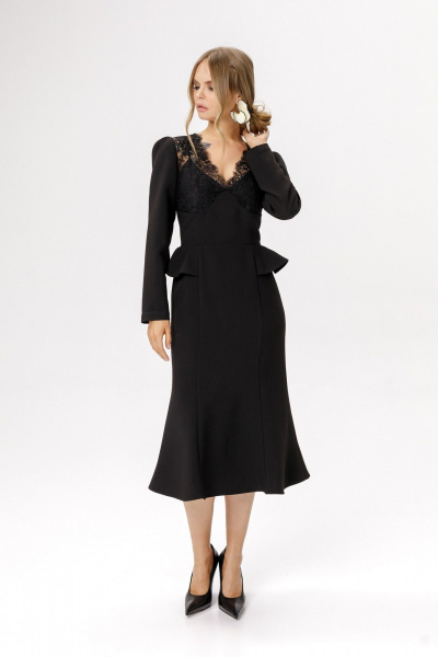 Платье PiRS 6605 черный - фото 2