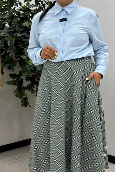 Юбка Dolce Forma YU-BE-01_клетка-зеленая - фото 5