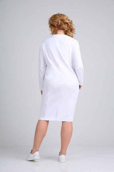 Жакет, юбка Ивелта плюс 2520 белый - фото 6