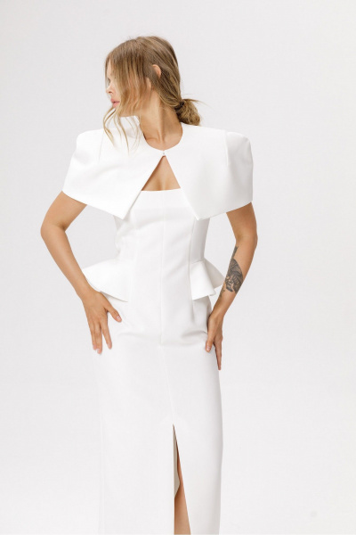 Платье PiRS 6638 молочный - фото 7