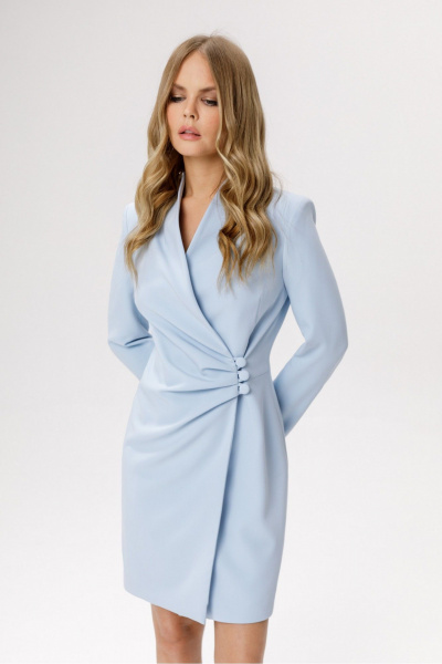 Платье PiRS 6649 голубой - фото 3