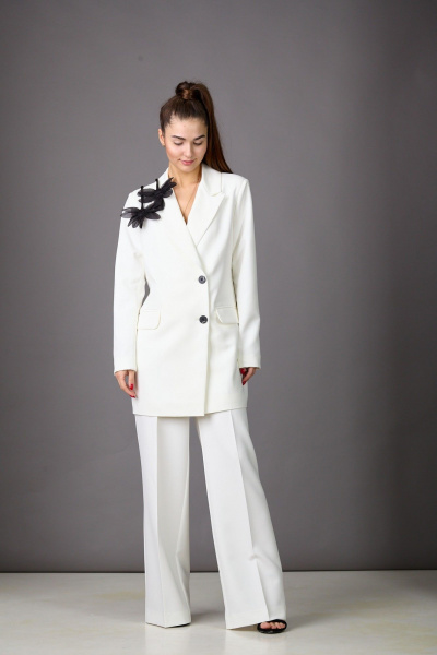Брюки, жакет Rosheli 1175 молочный - фото 2