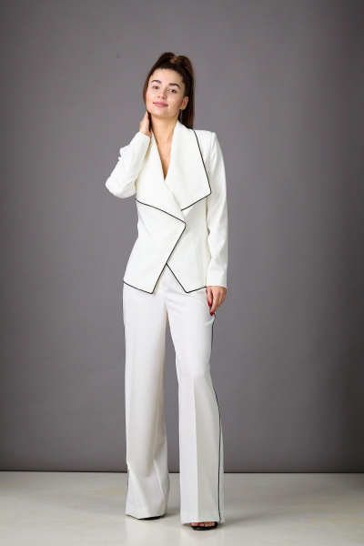 Брюки, жакет Rosheli 1177 молочный - фото 9