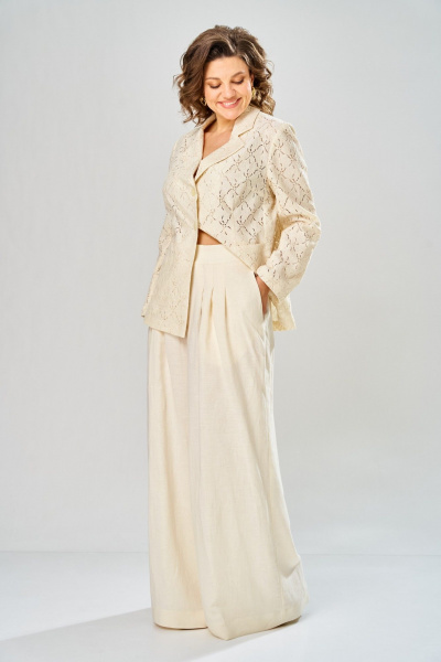 Брюки, жакет Диомант 2153 сливочное_масло - фото 6