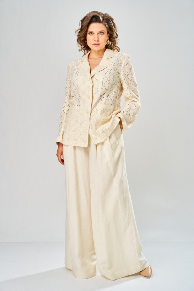 Брюки, жакет Диомант 2153 сливочное_масло - фото 1