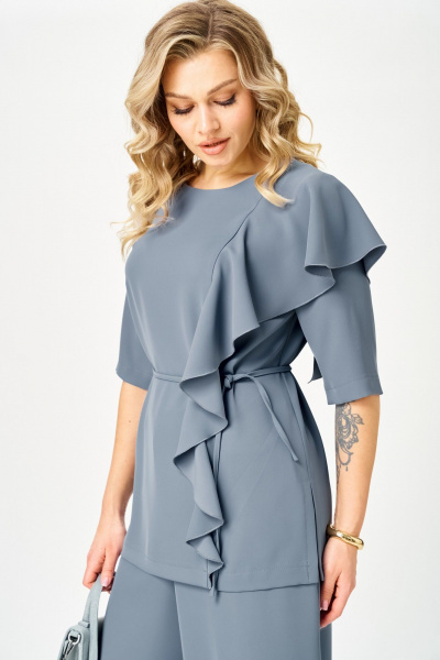 Блуза, брюки TVIN 7008 серый - фото 6