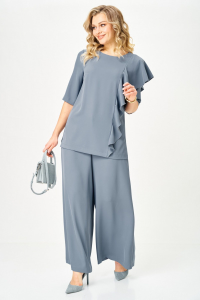 Блуза, брюки TVIN 7008 серый - фото 4