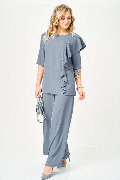 Блуза, брюки TVIN 7008 серый - фото 3