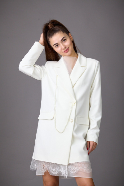Пиджак Rosheli 1168/1 молочный - фото 6