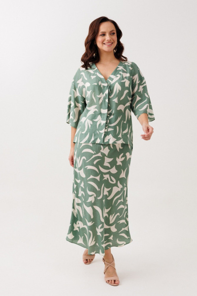 Блуза, юбка Mubliz 244 олива - фото 19