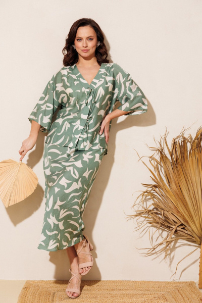 Блуза, юбка Mubliz 244 олива - фото 13