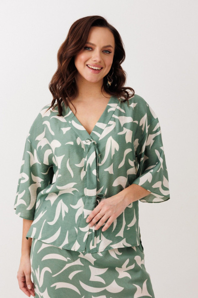 Блуза, юбка Mubliz 244 олива - фото 5