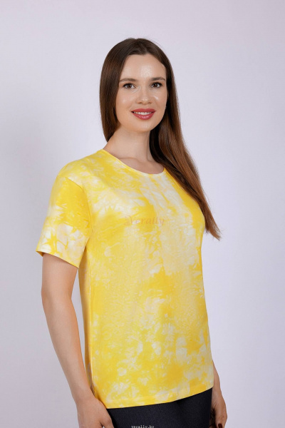 Футболка Verally 452-2 желтый тайдай - фото 3