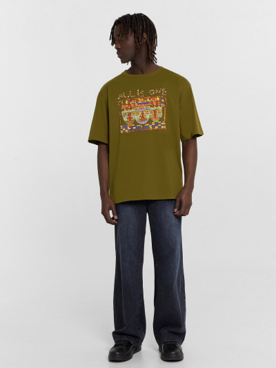 Футболка Mark Formelle 111772-1/24-4040П-0 пихта_печать_3_сл_на_пол_Д - фото 1