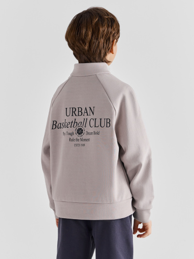 Толстовка Mark Formelle 363358/25-42032П-2 серый_пепел_печать_2_сл_на_пол_2_сл_на_спинке - фото 1