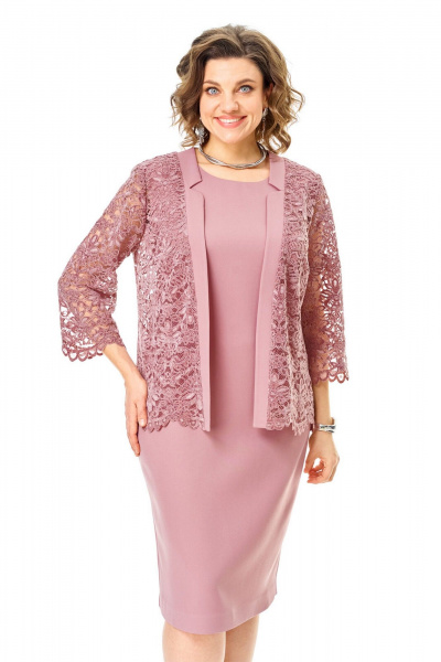Кардиган, платье VI ORO VR-1254 пыльная_роза - фото 5