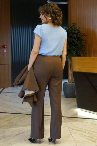 Блуза, брюки, жакет Alani Collection 2426 коричневый - фото 7