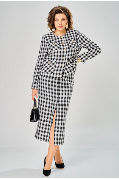 Жакет Andina city 4022-26 черно-белый - фото 2