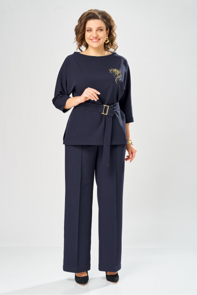 Блуза Andina city 5049-25 синий - фото 1