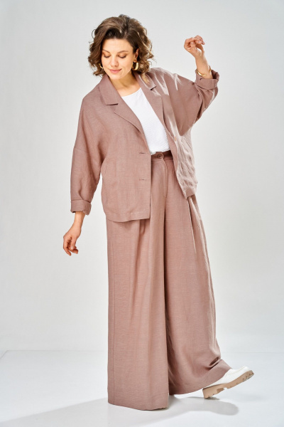 Брюки, жакет Диомант 2158 капучино - фото 4