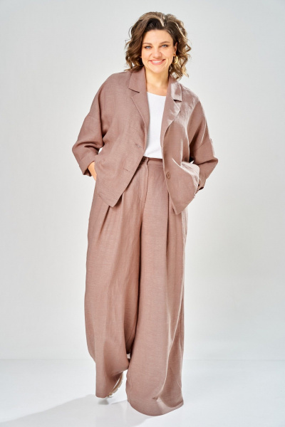 Брюки, жакет Диомант 2158 капучино - фото 1