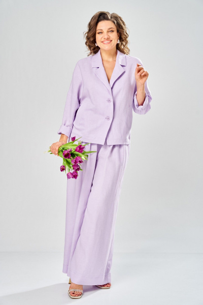 Брюки, жакет Диомант 2158 лиловый - фото 3